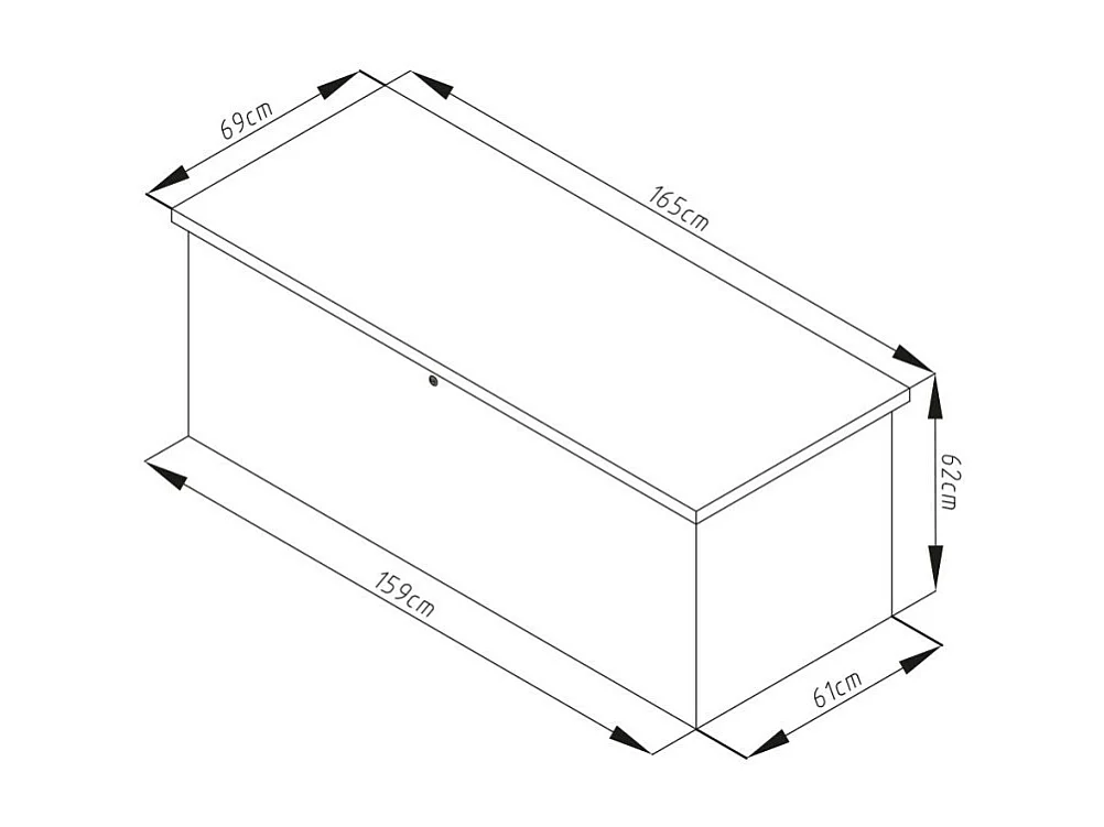 Auflagenbox Gartenbox 165x69x62cm aus Stahl Innsbruck