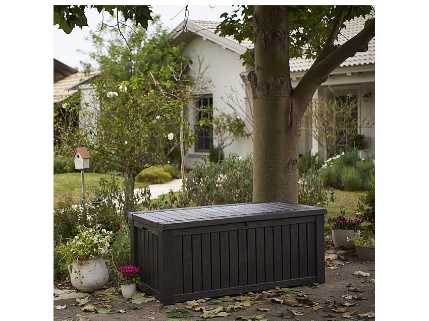 Coffre de jardin en résine pour l'extérieur MaxiBox Resin