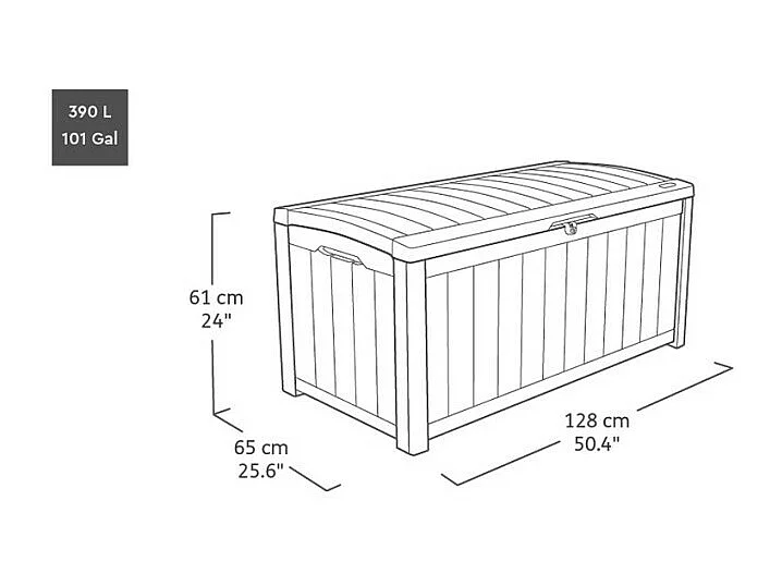 Baule da esterno multifunzione in resina per giardino ResiBox Garden