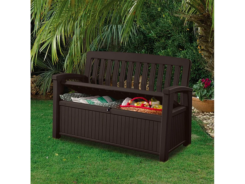 Banc de jardin avec coffre extérieur ComfyBench Box