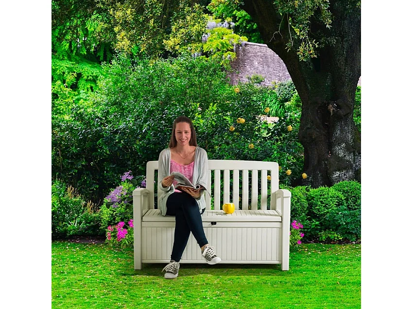 Panca da giardino con contenitore esterno ComfyBench Box