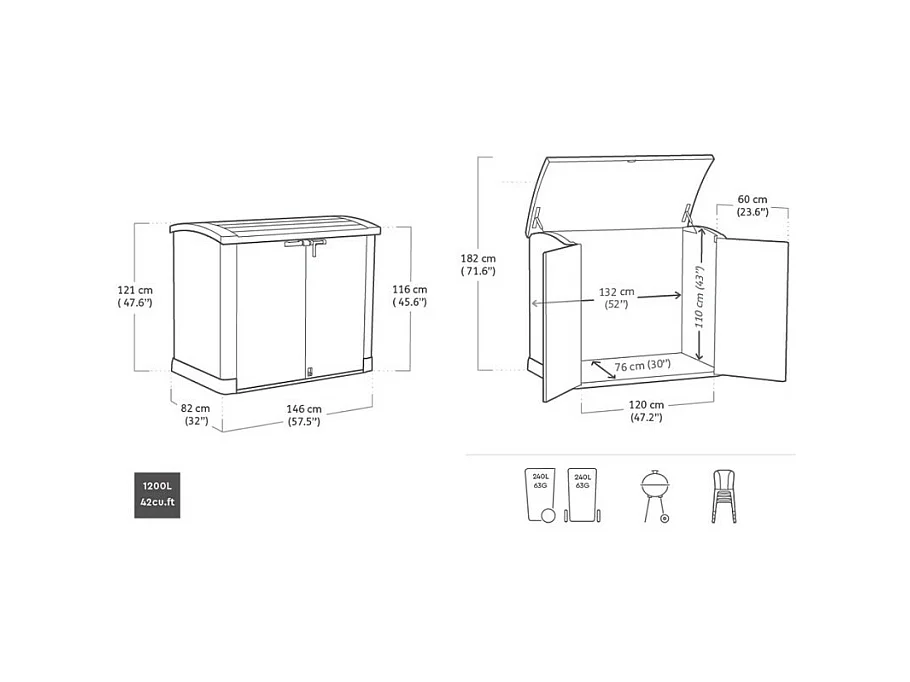 Baule da esterno esterno multifunzione MultiBox Outdoor