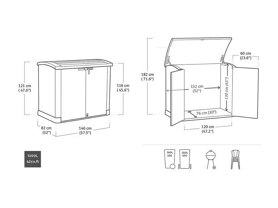 Coffre de rangement extérieur multifonction MultiBox Outdoor