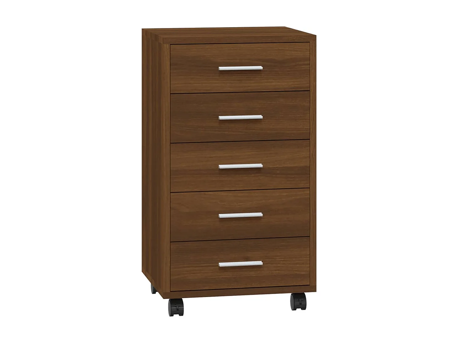 Armoire à tiroirs avec roulettes Chêne marron Bois d'ingénierie