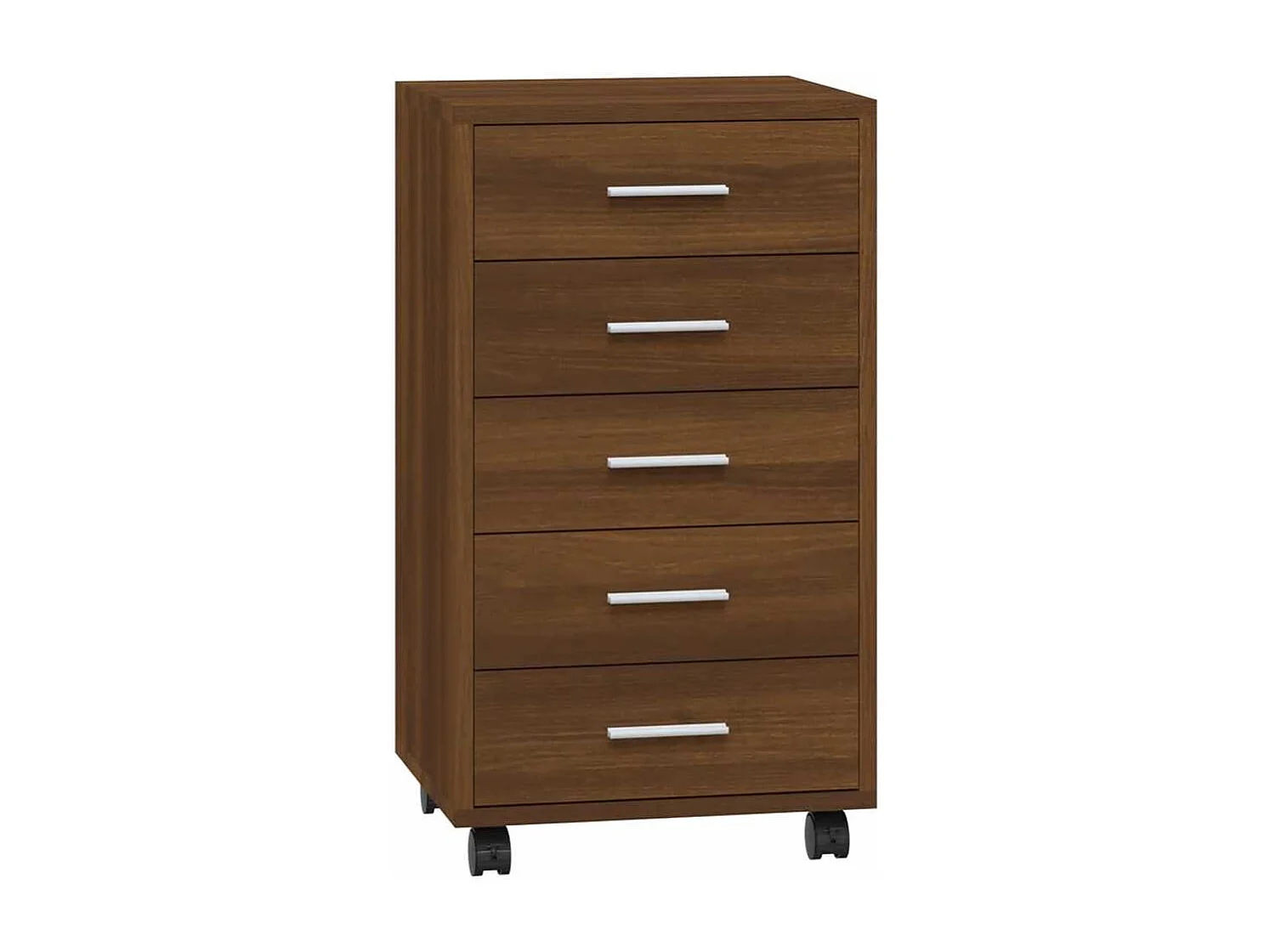 Armoire à tiroirs avec roulettes Chêne marron Bois d'ingénierie