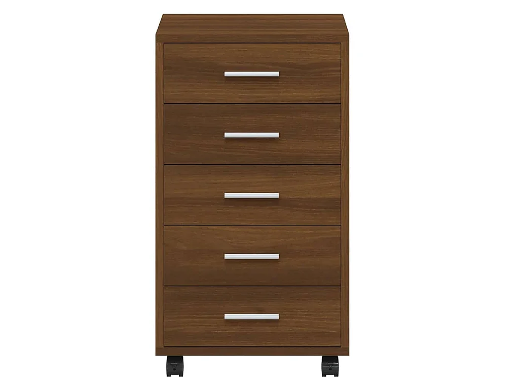 Armoire à tiroirs avec roulettes Chêne marron Bois d'ingénierie