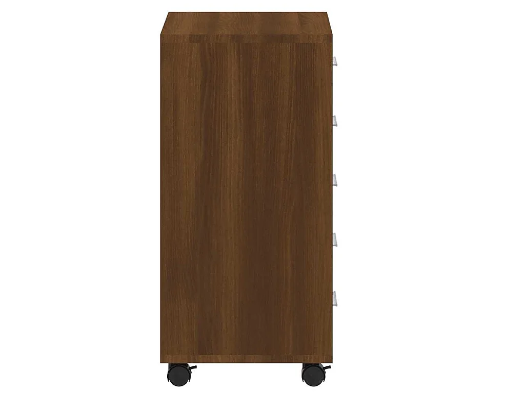 Armoire à tiroirs avec roulettes Chêne marron Bois d'ingénierie