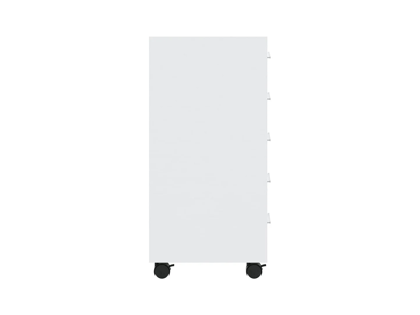 Schubladenschrank mit Rollen Hochglanz-Weiß Holzwerkstoff