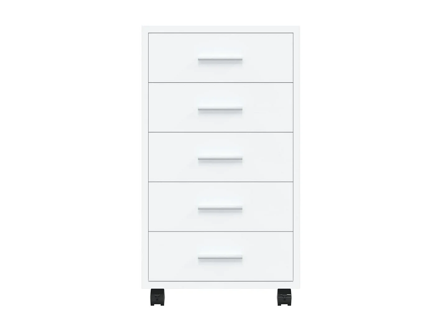 Armoire à tiroirs avec roulettes Blanc brillant Bois ingénierie