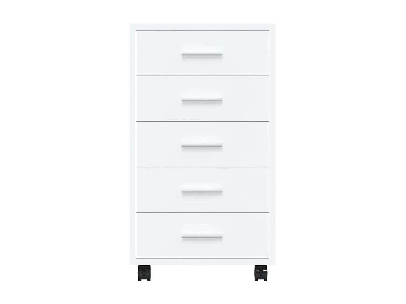 Armoire à tiroirs avec roulettes Blanc brillant Bois ingénierie