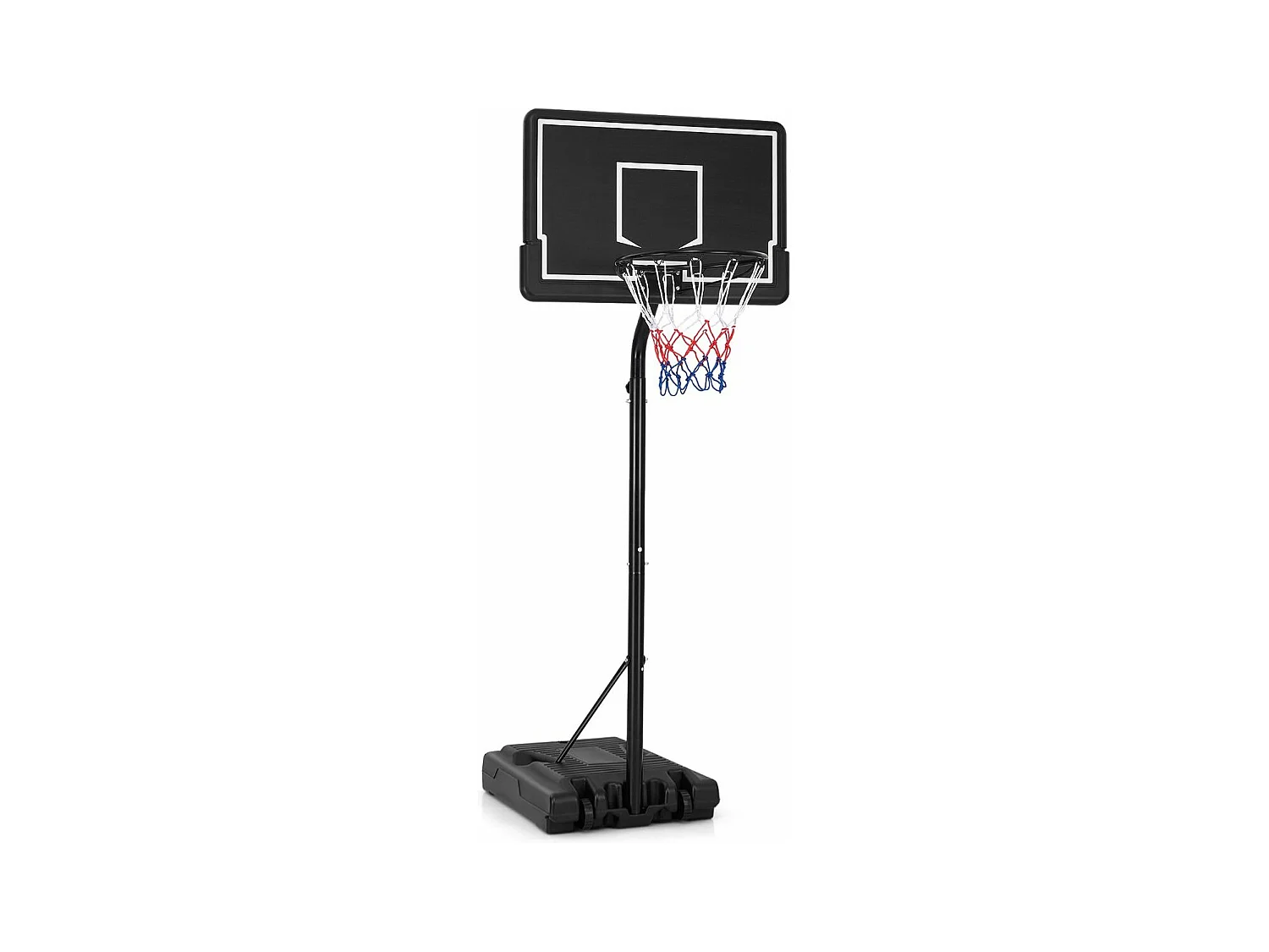 Panier de Basket-Ball sur Pied Hauteur Réglable 210-260cm, Support de Basketball Mobile avec Base Remplissable Panneau Arrière en PC et Roues