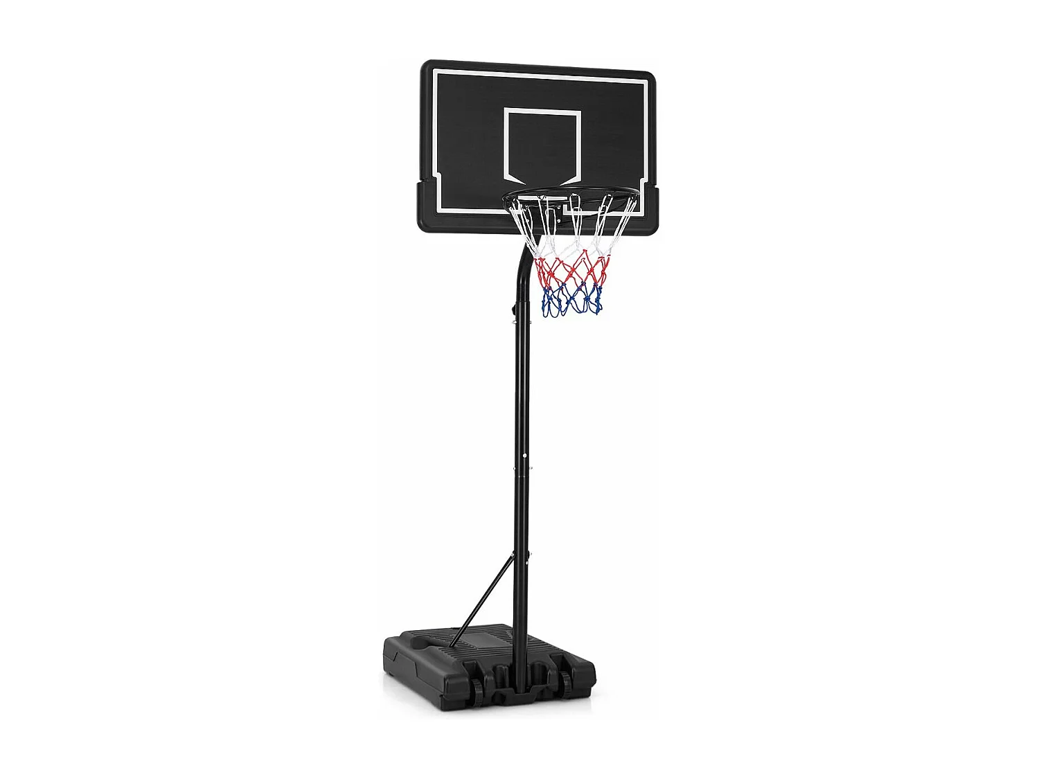 Panier de Basket-Ball sur Pied Hauteur Réglable 210-260cm, Support de Basketball Mobile avec Base Remplissable Panneau Arrière en PC et Roues