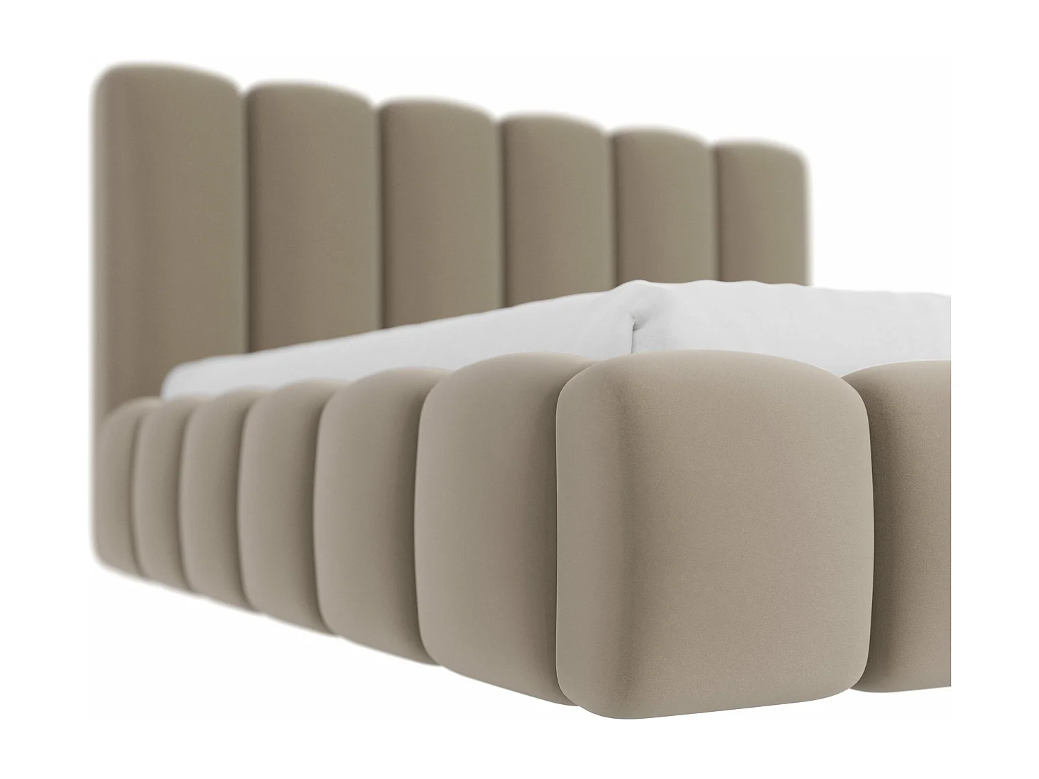 LIT CAPITONNÉ avec matelas Svenstorp Beige foncé 180x200 cm