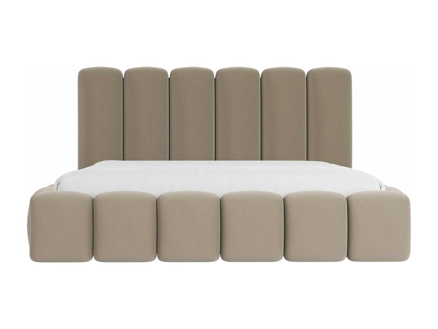 LIT CAPITONNÉ avec matelas Svenstorp Beige foncé 180x200 cm