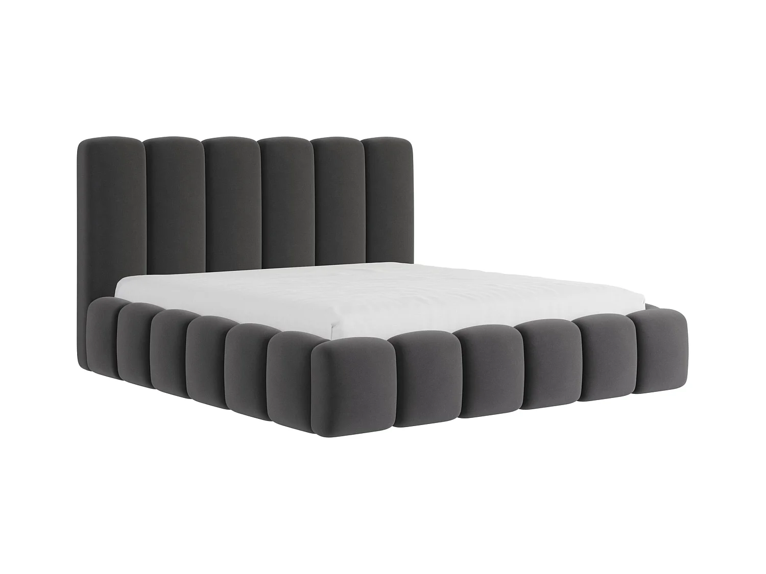 LIT CAPITONNÉ avec matelas Svenstorp Gris 160x200 cm