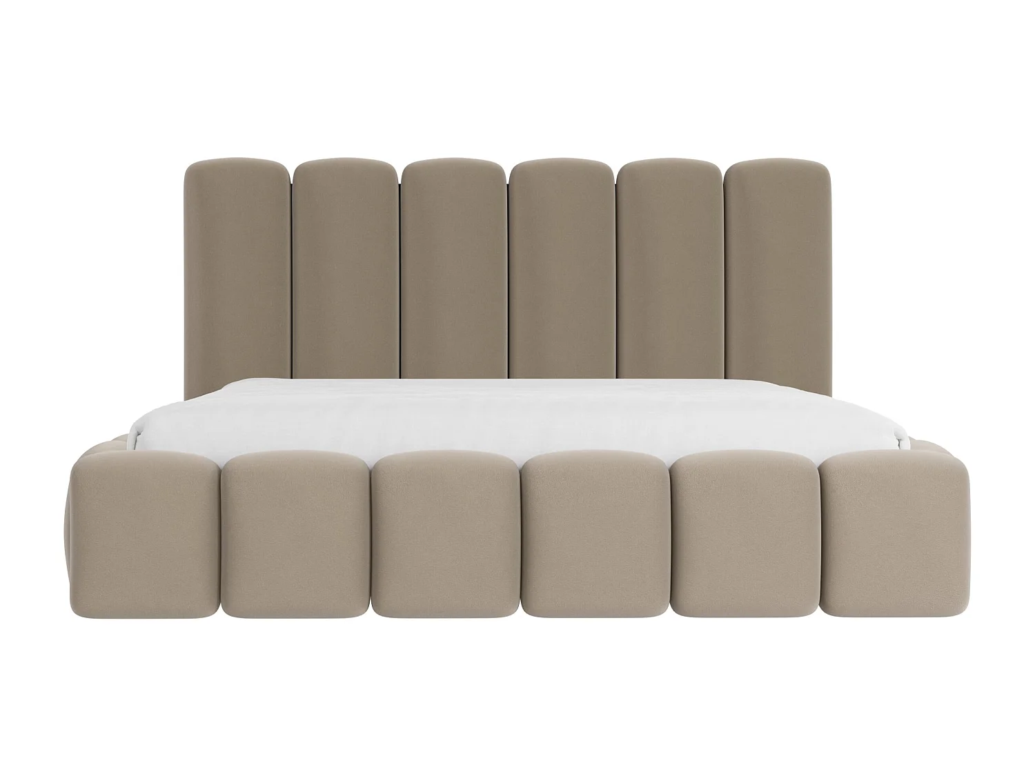 LIT CAPITONNÉ avec matelas Svenstorp Beige foncé 160x200 cm
