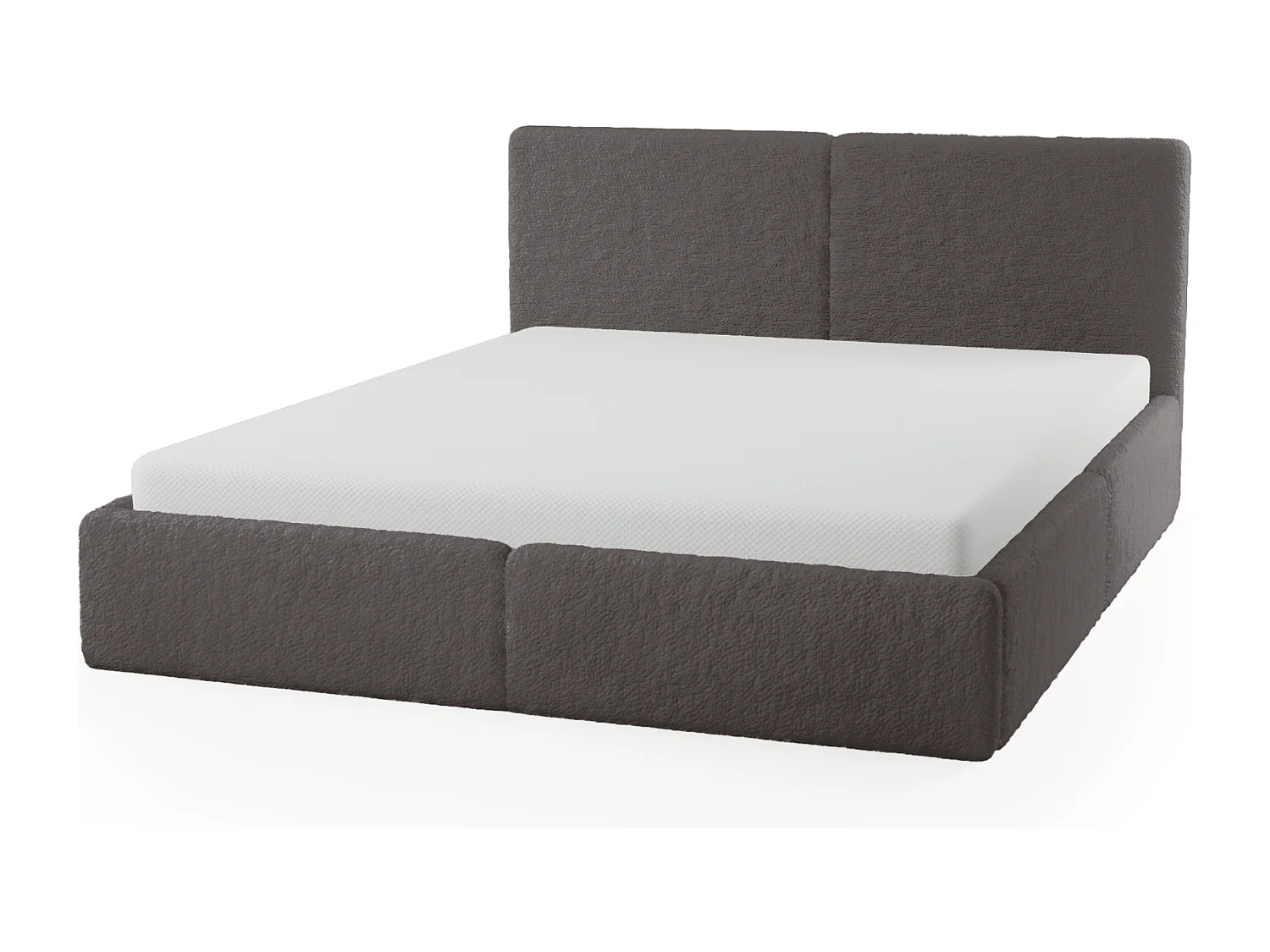 POLSTERBETT mit Bettkasten Matratze Sarria Slim Grau (Anthology 18) 140x200 cm