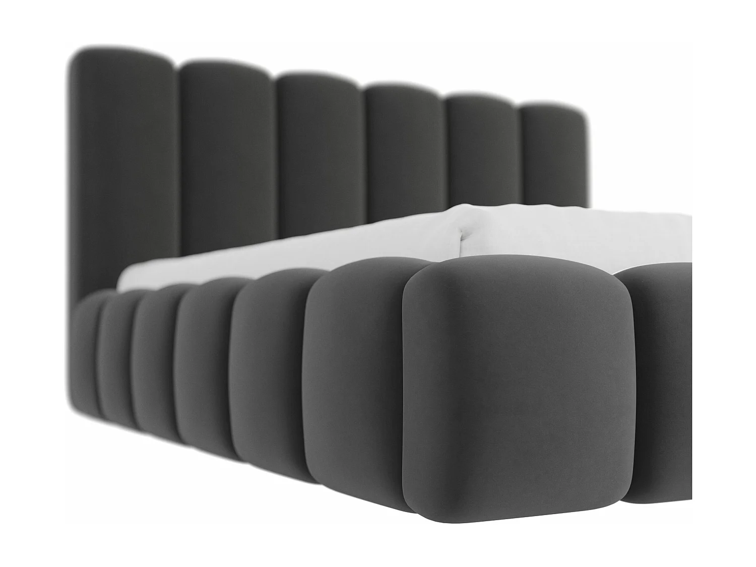 LIT CAPITONNÉ avec matelas Svenstorp Gris 140x200 cm