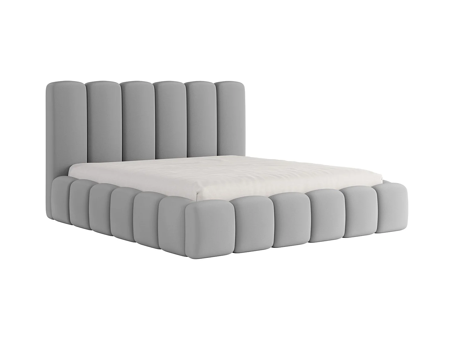 LIT CAPITONNÉ avec matelas Svenstorp Gris clair 180x200 cm