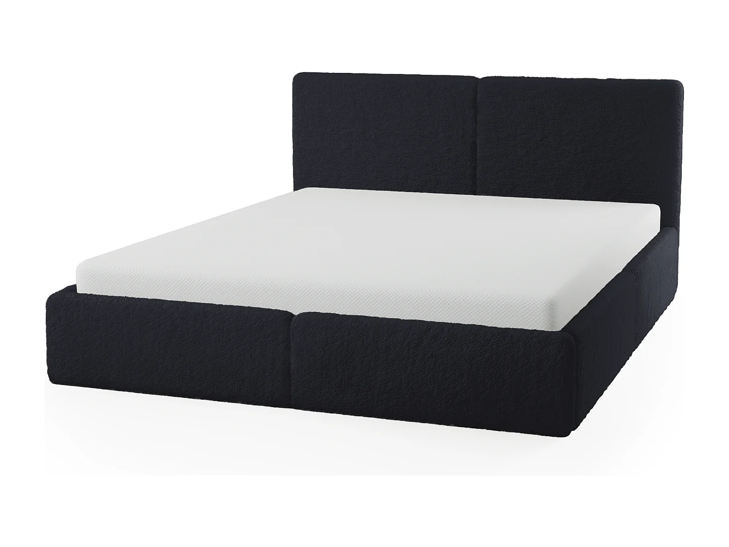 POLSTERBETT mit Bettkasten Matratze Sarria Slim Schwarz (Anthology 19) 140x200 cm