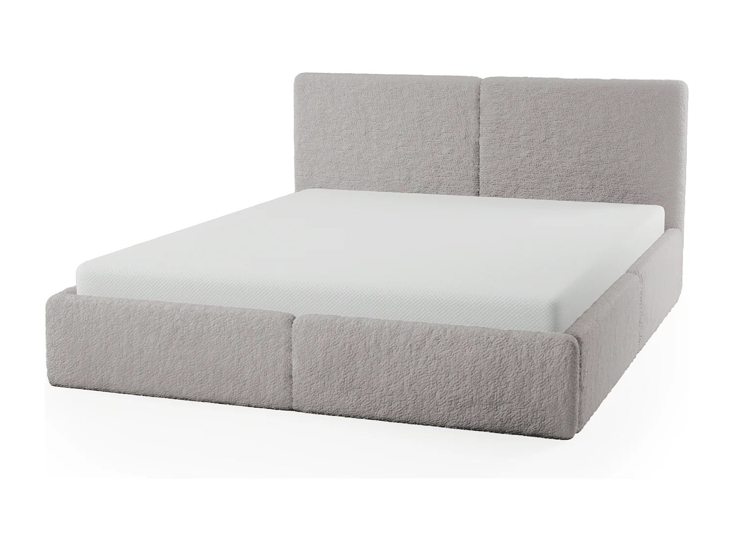 POLSTERBETT mit Bettkasten Matratze Sarria Slim Hellgrau (Anthology 15) 180x200 cm