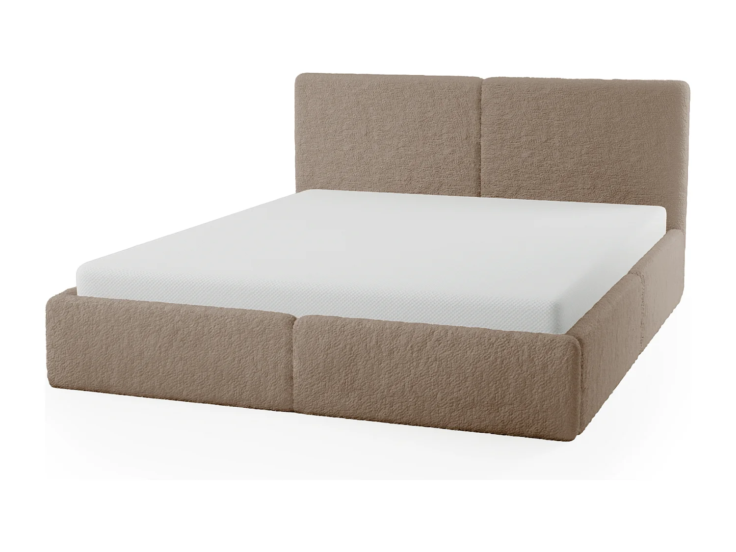 POLSTERBETT mit Bettkasten Matratze Sarria Slim Brown (Anthology 04) 140x200 cm