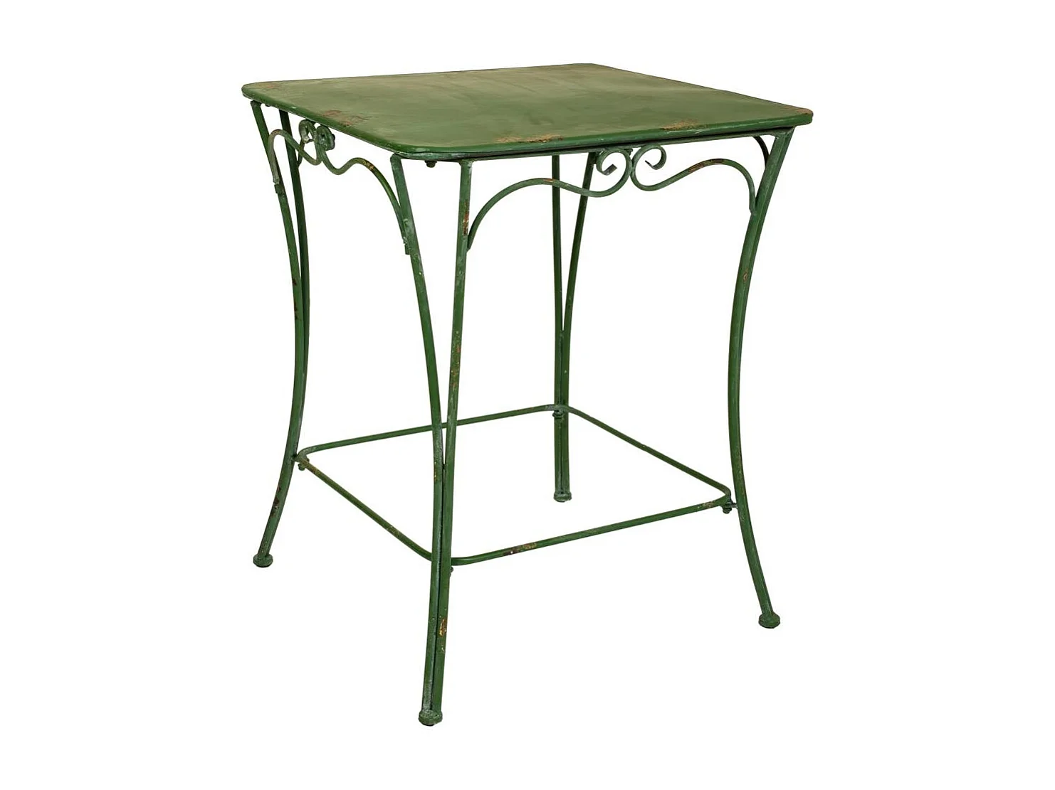 Conjunto de mesa+cadeiras em ferro forjado: (2)42x47x92h-61x61x75,5h