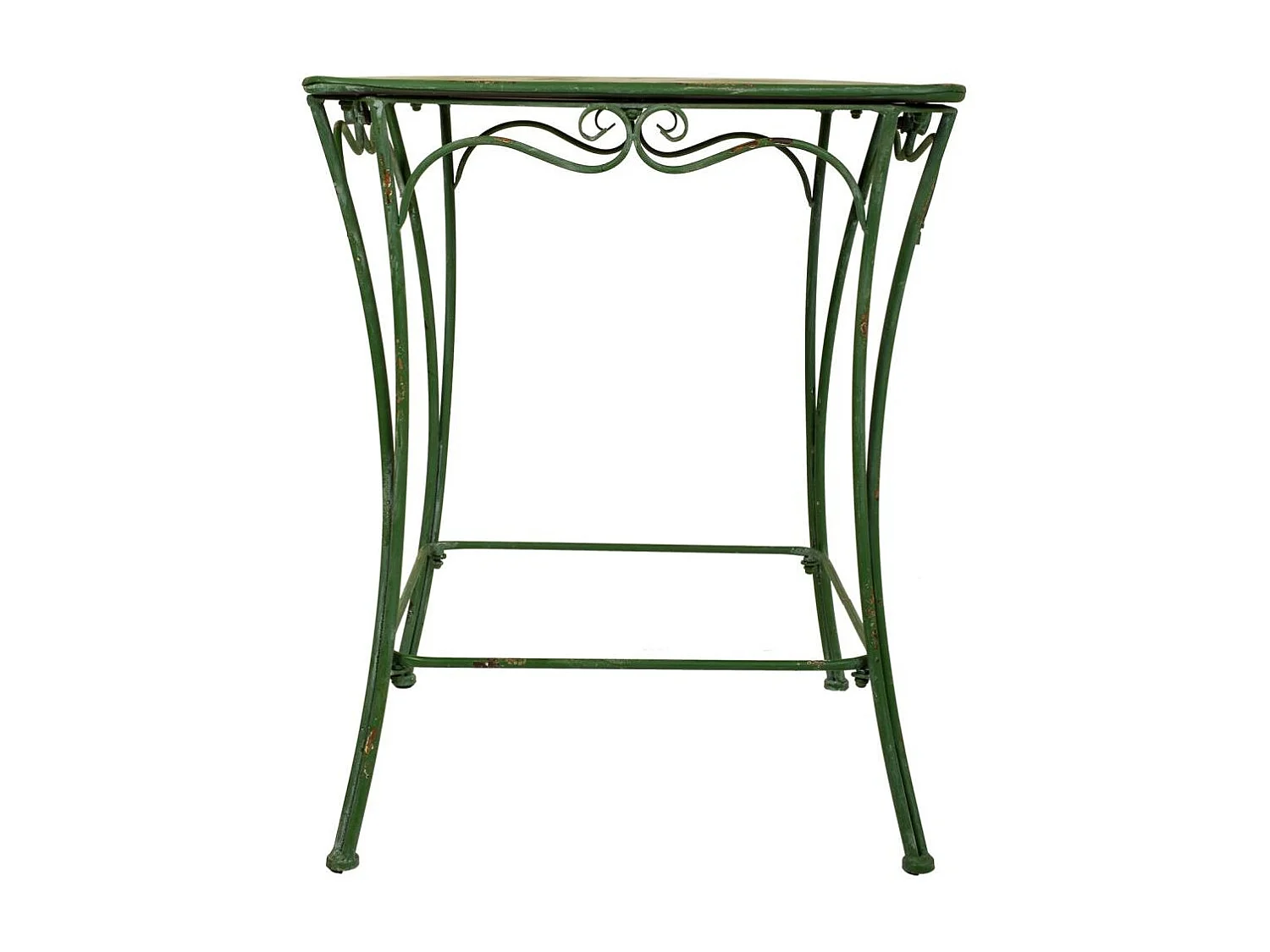 Conjunto de mesa+cadeiras em ferro forjado: (2)42x47x92h-61x61x75,5h