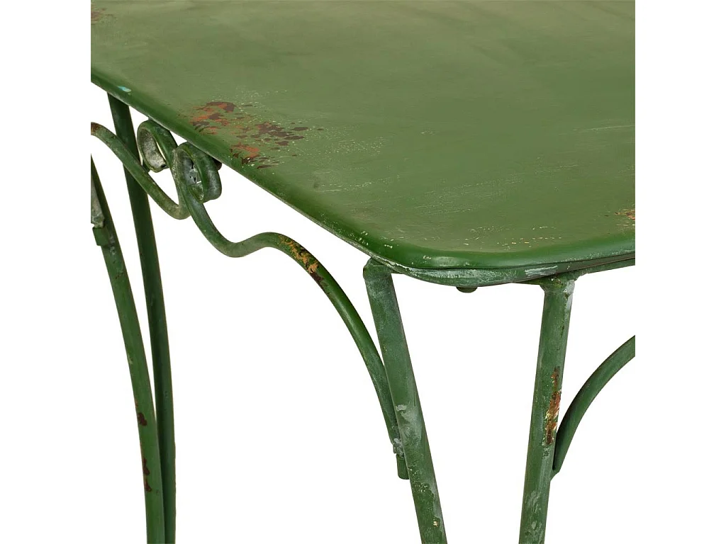 Conjunto de mesa+cadeiras em ferro forjado: (2)42x47x92h-61x61x75,5h