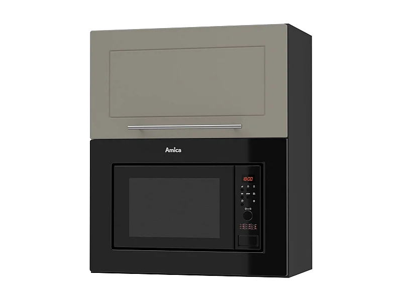 MIKROWELLENUMBAUSCHRANK Kvantum W2MK/60 Beige Matt / Schwarz Matt 60 / 32,5 / 72cm