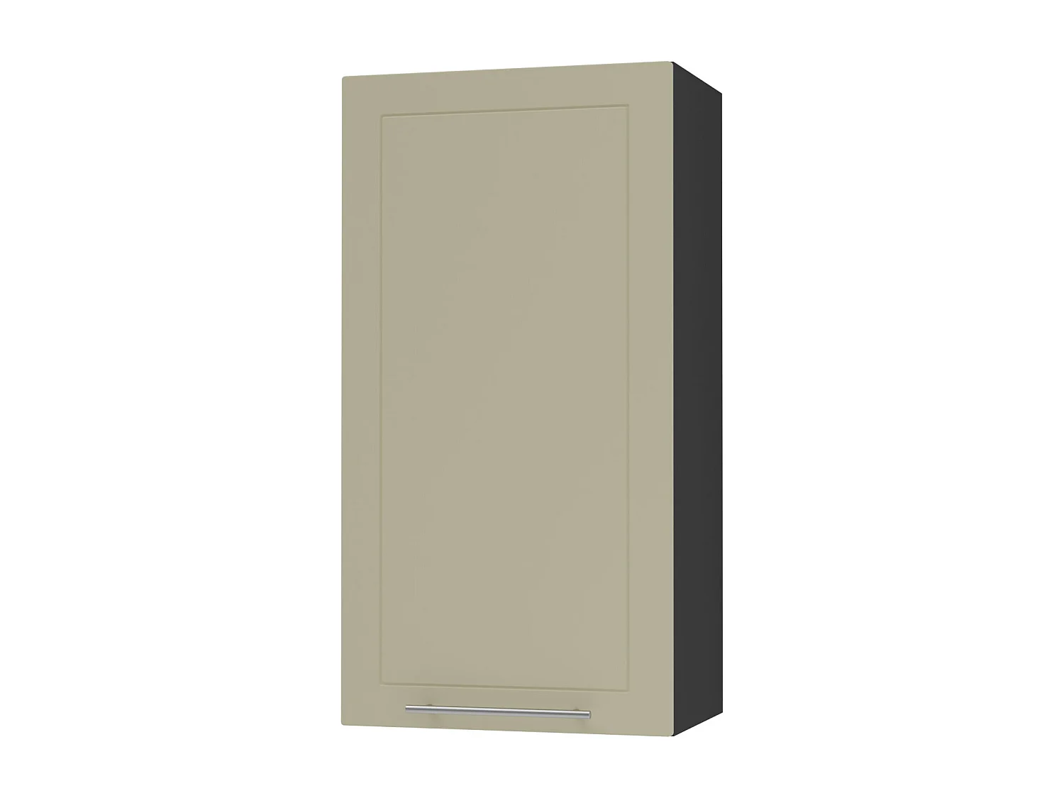 KÜCHENHÄNGESCHRANK Kvantum W4/60/1 Vanille Matt / Schwarz Matt 60 / 32,5 / 96cm