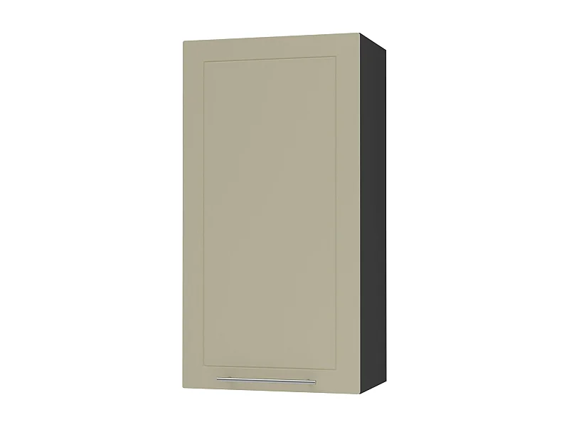 KÜCHENHÄNGESCHRANK Kvantum W4/60/1 Vanille Matt / Schwarz Matt 60 / 32,5 / 96cm