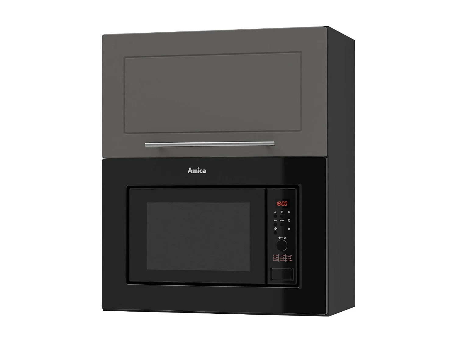 MIKROWELLENUMBAUSCHRANK Kvantum W2MK/60 Graphit Matt / Schwarz Matt 60 / 32,5 / 72cm