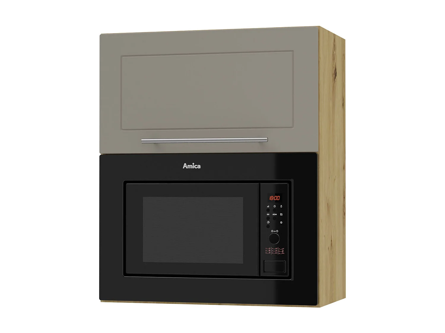 MIKROWELLENUMBAUSCHRANK Kvantum W2MK/60 Beige Matt / Eiche Artisan Matt 60 / 32,5 / 72cm