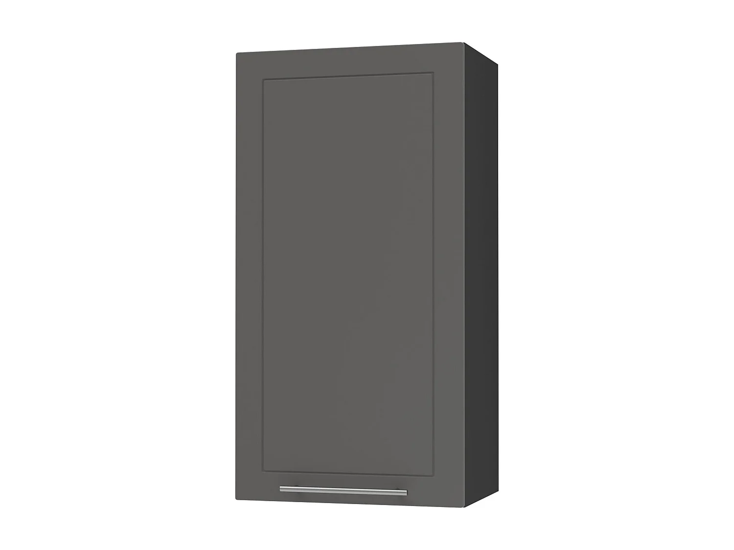 KÜCHENHÄNGESCHRANK Kvantum W4/60/1 Graphit Matt / Schwarz Matt 60 / 32,5 / 96cm