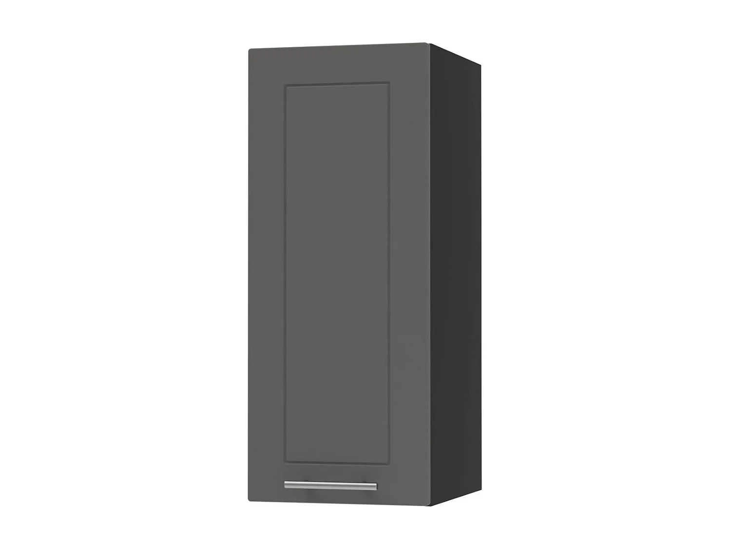 KÜCHENHÄNGESCHRANK Kvantum W2/20 Graphit Matt / Schwarz Matt 20 / 32,5 / 72cm