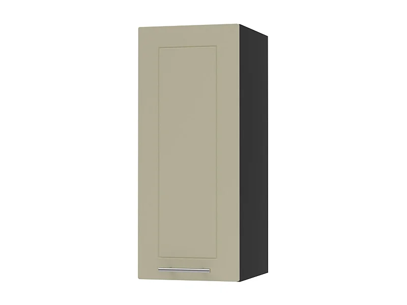 KÜCHENHÄNGESCHRANK Kvantum W2/20 Vanille Matt / Schwarz Matt 20 / 32,5 / 72cm