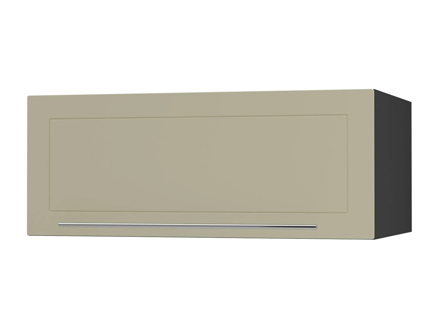 KLAPPHÄNGESCHRANK Kvantum W6B/90 Vanille Matt / Schwarz Matt 90 / 59 / 36cm