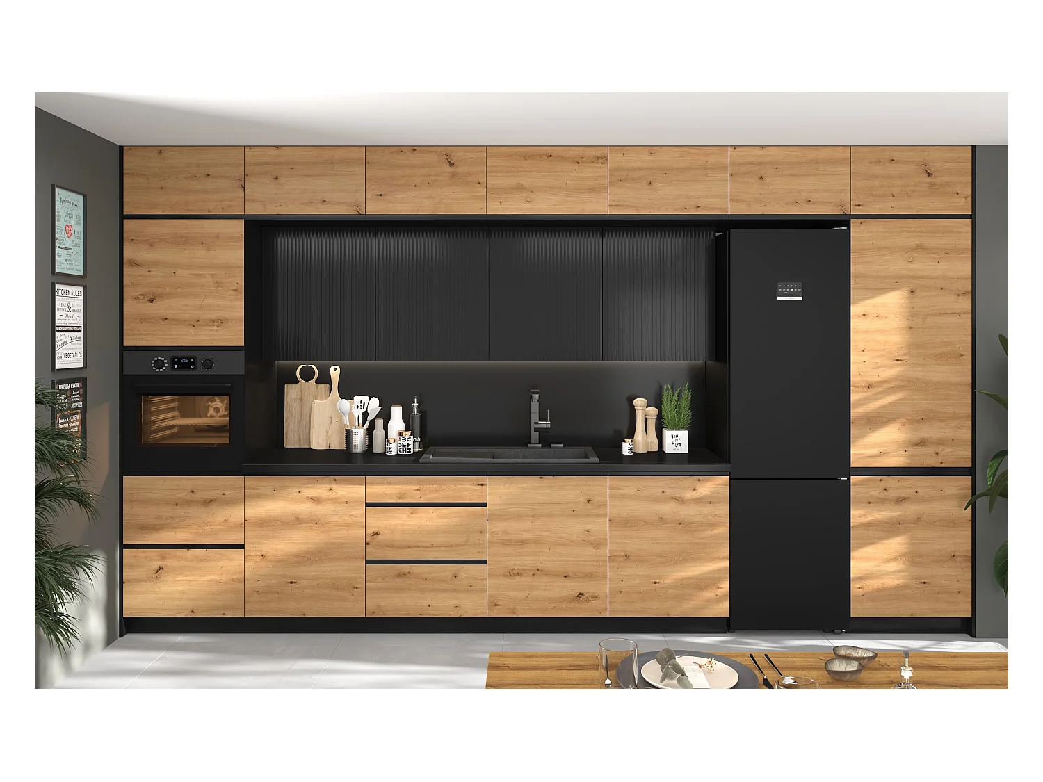 HÄNGESCHRANK Lamello W2/40 Schwarz Matt / Lava 40 / 32,5 / 72cm