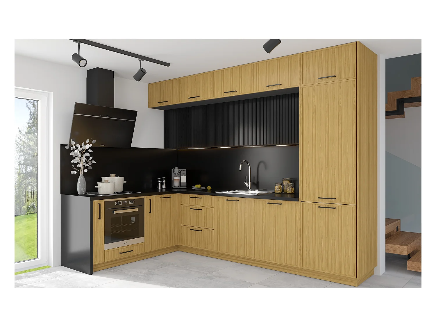 HÄNGESCHRANK Lamello W2/40 Schwarz Matt / Lava 40 / 32,5 / 72cm