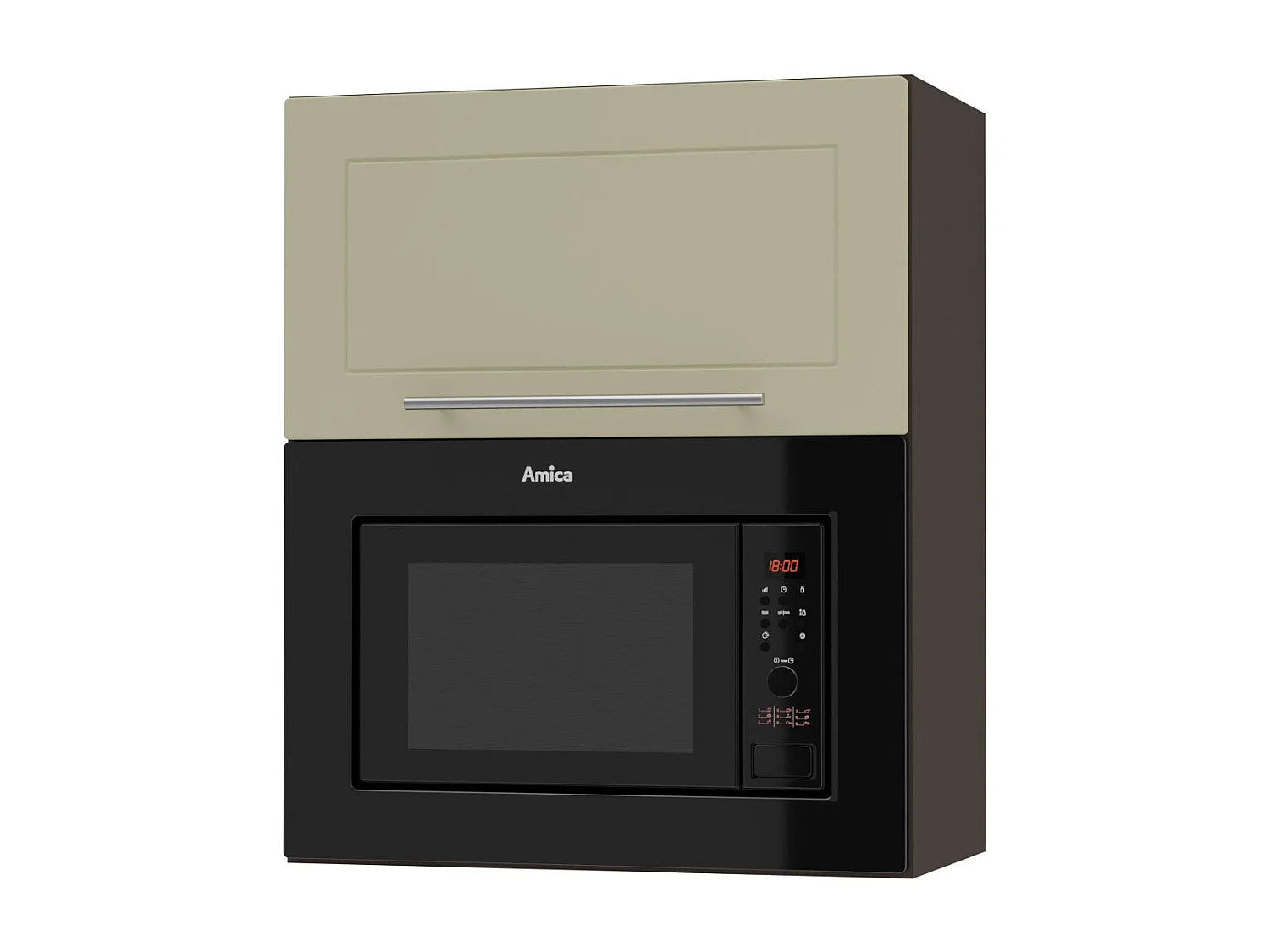 MIKROWELLENUMBAUSCHRANK Kvantum W2MK/60 Vanille Matt / Lava Matt 60 / 32,5 / 72cm