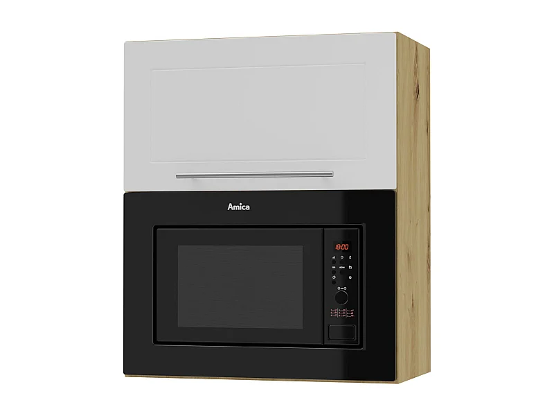 MIKROWELLENUMBAUSCHRANK Kvantum W2MK/60 Weiß Matt / Eiche Artisan Matt 60 / 32,5 / 72cm