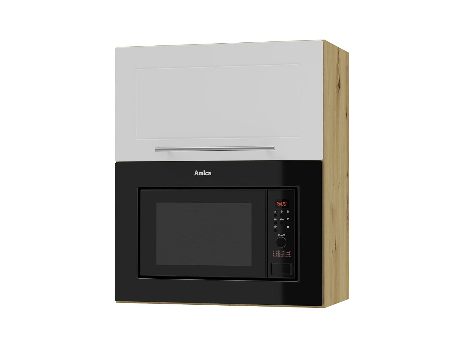 MIKROWELLENUMBAUSCHRANK Kvantum W2MK/60 Weiß Matt / Eiche Artisan Matt 60 / 32,5 / 72cm