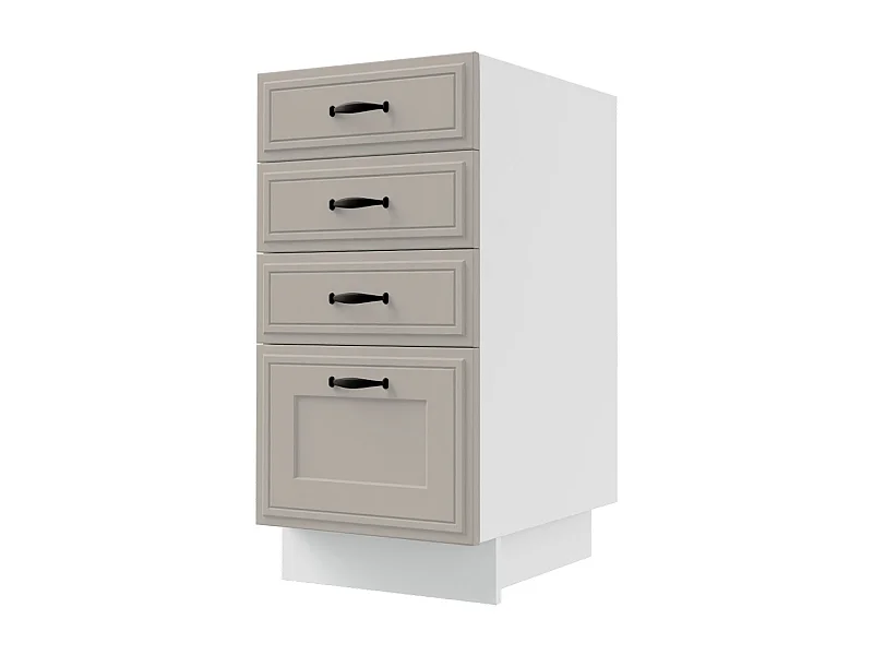 KÜCHENSCHUBLADENUNTERSCHRANK Salo D4A/40 Kaschmir Matt / Weiß 40 / 50 / 82cm