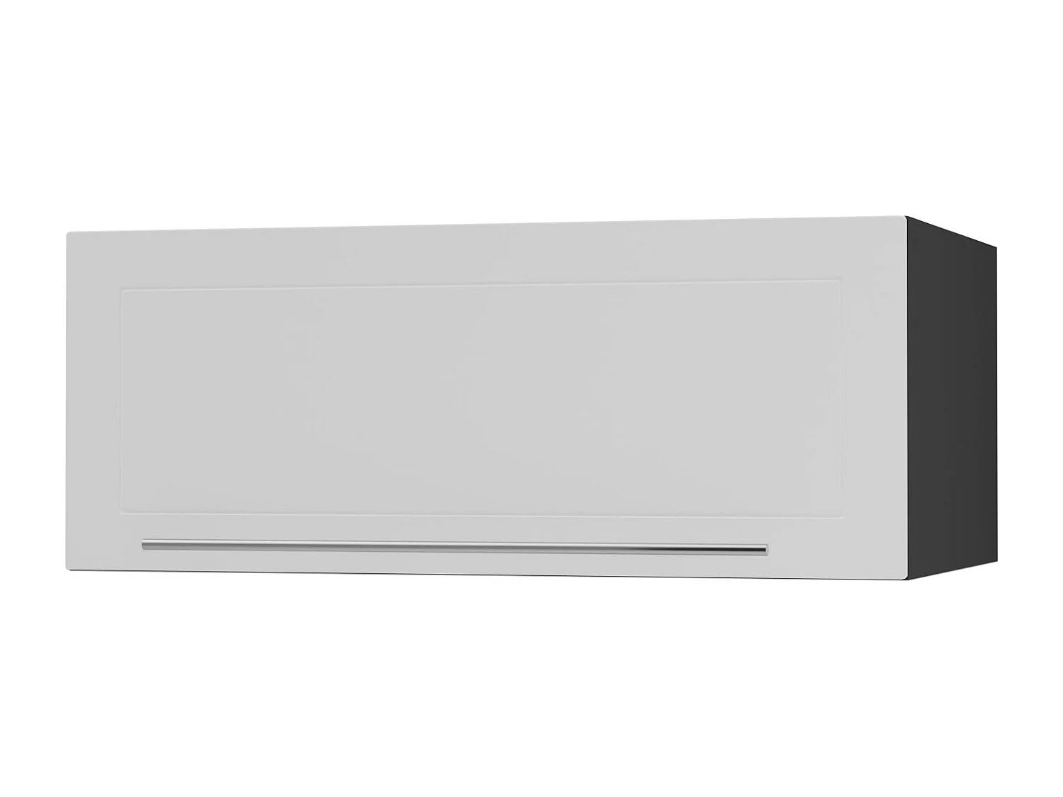 KLAPPHÄNGESCHRANK Kvantum W6B/90 Weiß Matt / Schwarz Matt 90 / 59 / 36cm