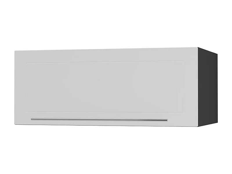 KLAPPHÄNGESCHRANK Kvantum W6B/90 Weiß Matt / Schwarz Matt 90 / 59 / 36cm