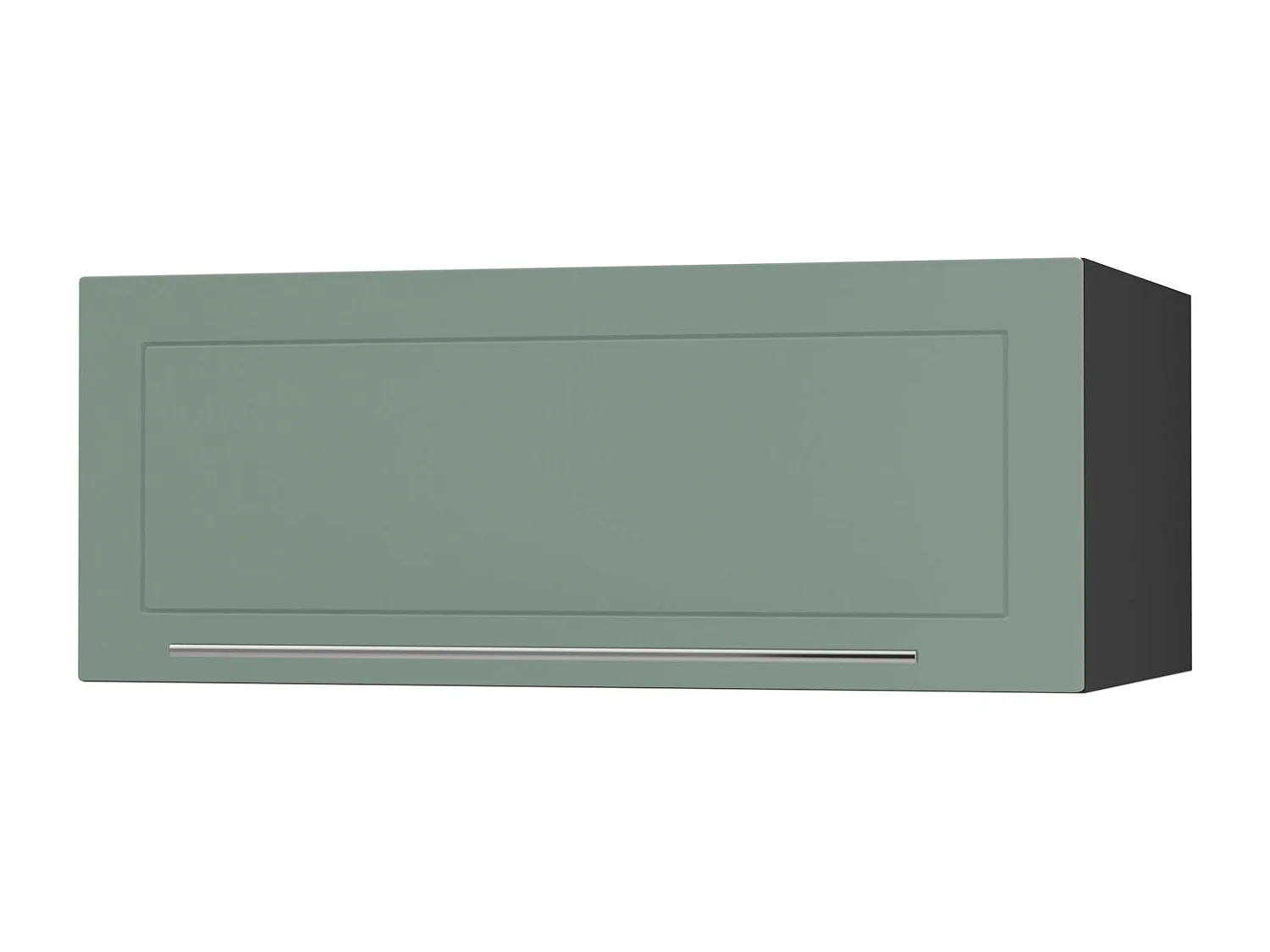 KLAPPHÄNGESCHRANK Kvantum W6B/90 Mint Matt / Schwarz Matt 90 / 59 / 36cm