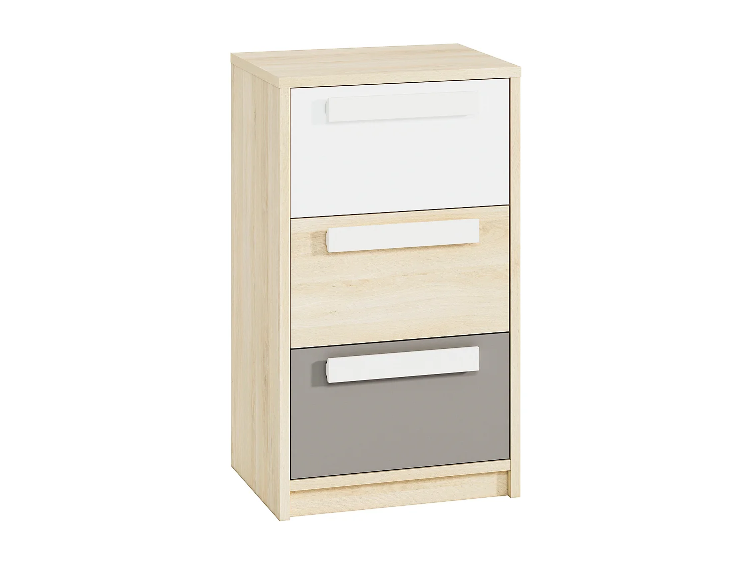 KINDERZIMMER-SET Drop 5-teilig Fjord Buche / Weiß / Grau 443 / 205 / 199cm