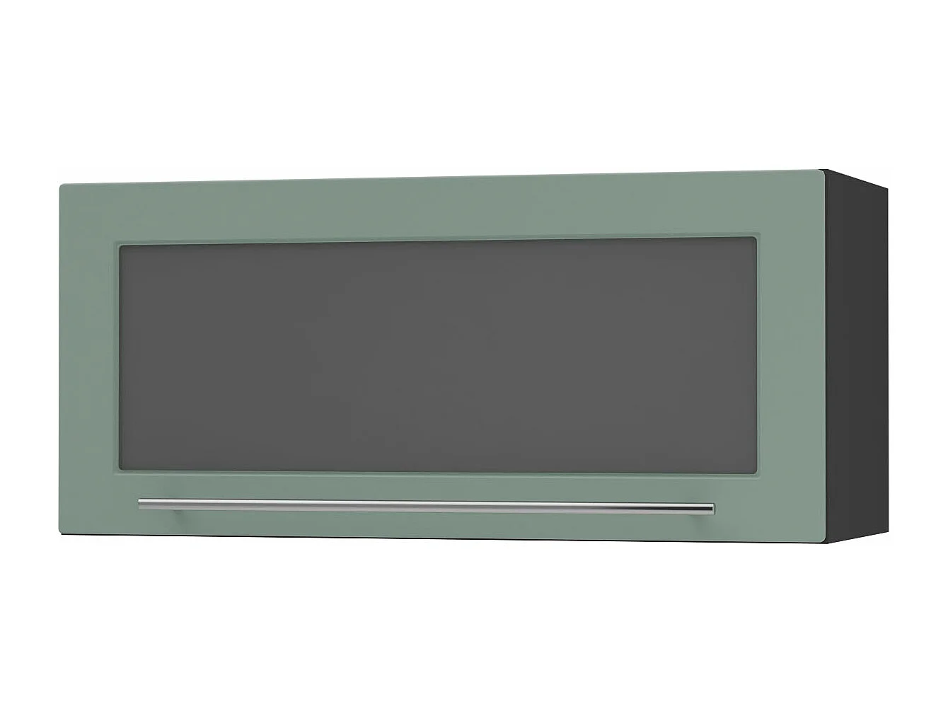 KLAPPHÄNGESCHRANK Kvantum W4BS/80 Mint Matt / Schwarz Matt 80 / 32,5 / 36cm