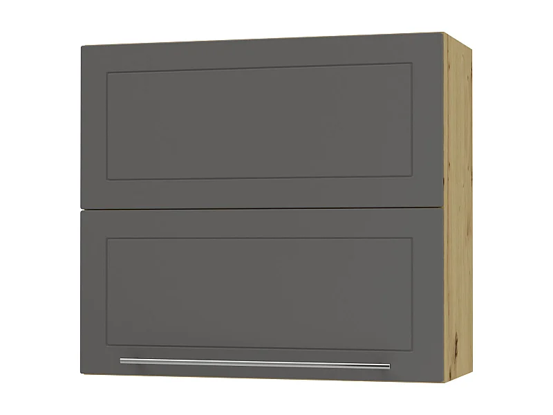 KÜCHENHÄNGESCHRANK Kvantum W8B/80 Graphit Matt / Eiche Artisan Matt 80 / 32,5 / 72cm
